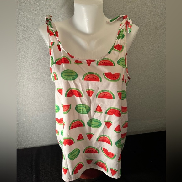 LeLis women’s watermelon tie strap tank size M. - Picture 1 of 5